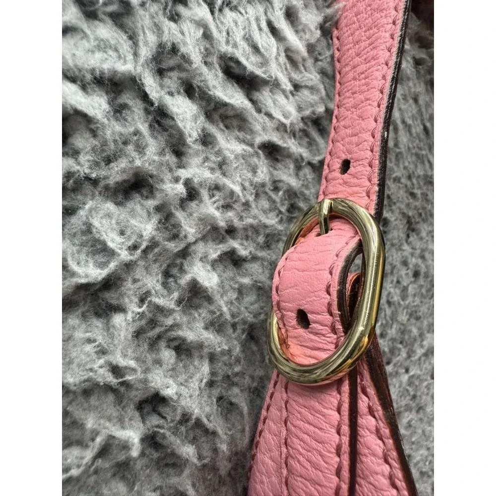 Gucci‎ Women's Pebbled Leather Jackie Small Hobo Medium Shoulder Bag Pink - Picture 6 of 13